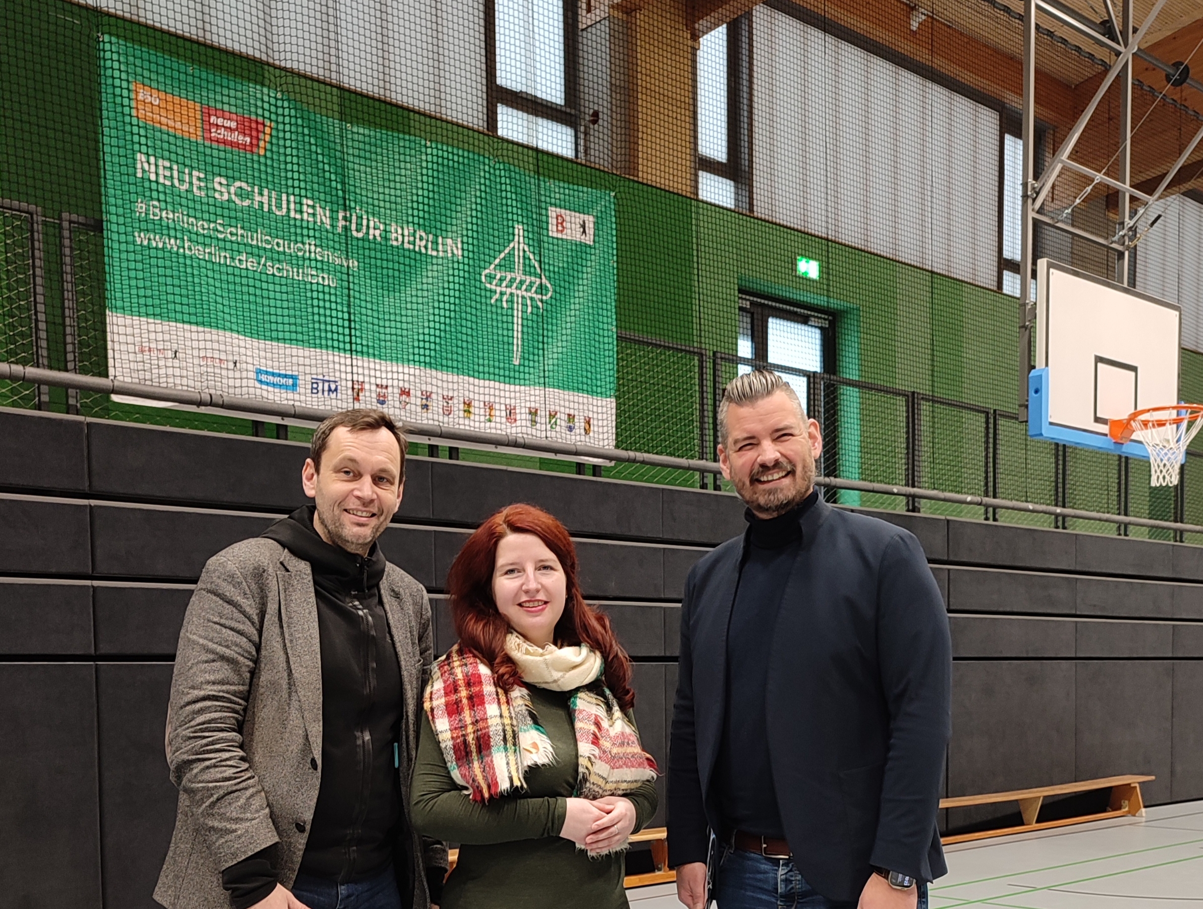 Schulstaatssekret�r Torsten K�hne, Bezirksstadtrat J�rn Pasternak sowie Ortsvorsitzende CDU Pankow-S�d Prof. Dr. Antje T�lle bei der Er�ffnung